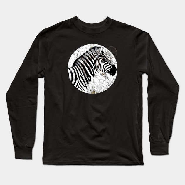 Zebra with postmark Long Sleeve T-Shirt by Againstallodds68